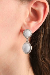 Heliophilia Silver Pendientes de Plata con Circonita